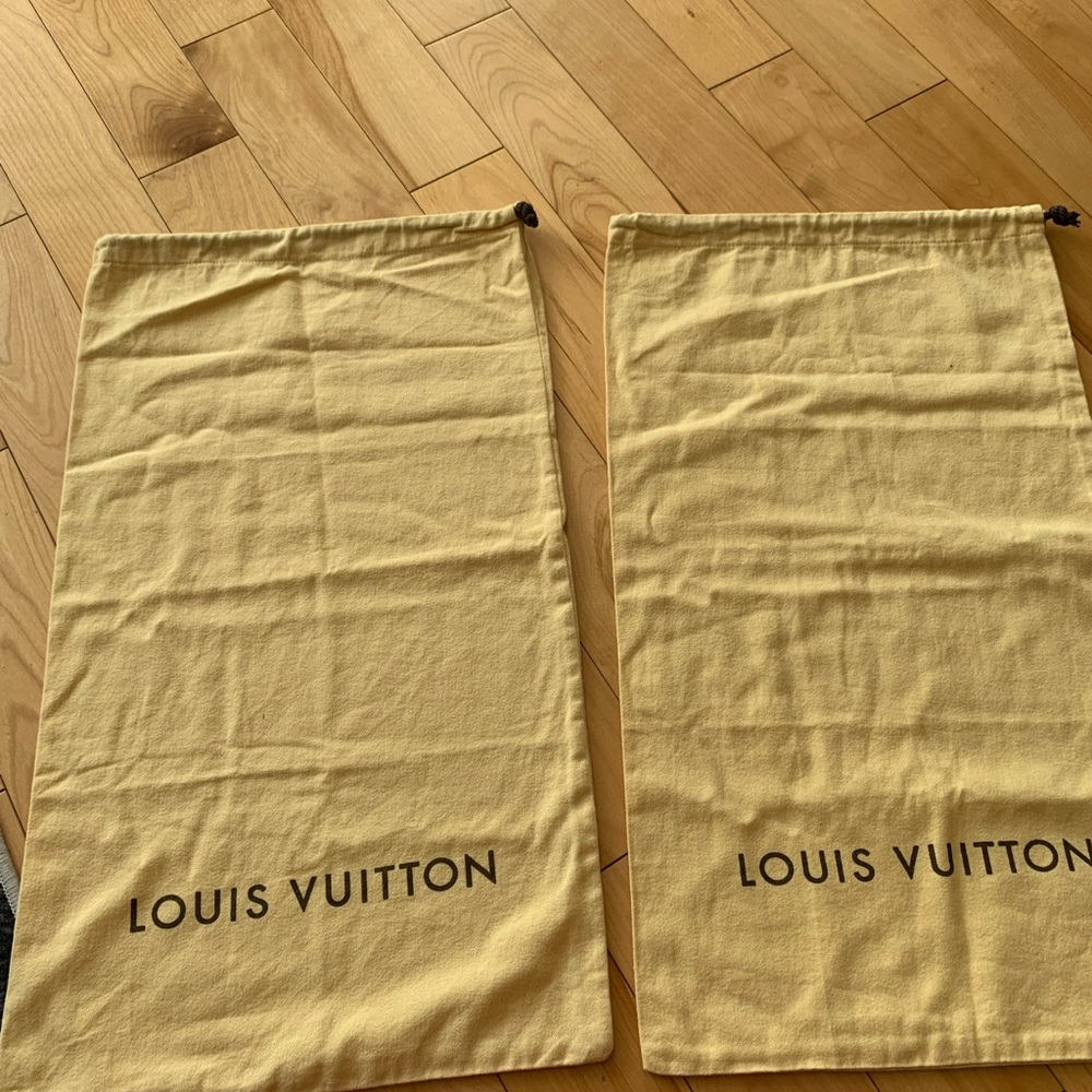 Two huge LV dust bags can use as a pillow if you want.